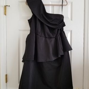 One Shoulder Peplum Dress